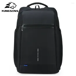 Backpack Kingsons 15 '; 17' Laptop Externe USB-lading Computer Backpacks Anti-deft waterdichte zakken voor mannen Women grote capaciteit