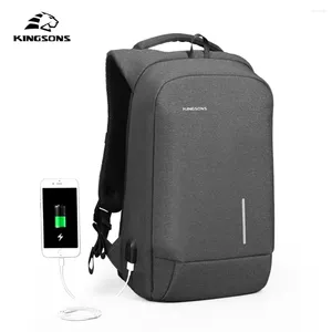 Rugzak kingsons heren multifunction usb lading mannen 13 15 inch laptop rugzakken anti-deft tas voor