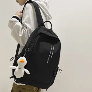 Backpack Korean Harajuku Designer Sac à dos pour adolescents pour adolescentes Bagpack Bagpack Ladies Rucksack Batohy Ryugak avec Duck Dolls