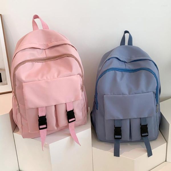 Sac à dos école coréenne esthétique pour filles adolescentes femmes ordinateur portable grande capacité étudiant sac à dos en Nylon Harajuku Mochila