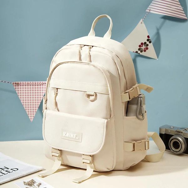 Sac à dos style coréen multifonction double fermeture éclair pour filles adolescents étudiants japonais ordinateur portable sacs scolaires