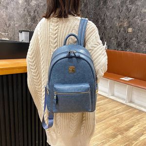 Mochila versión coreana nueva mochila para mujer ins Popular ocio PU cuero suave viaje estudiante bolso escolar