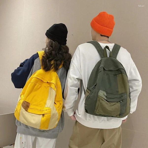 Sac à dos dame décontractée sacs à dos mignon sac école de voyage fashion femmes hommes toile kawaii sacs de livres de fille