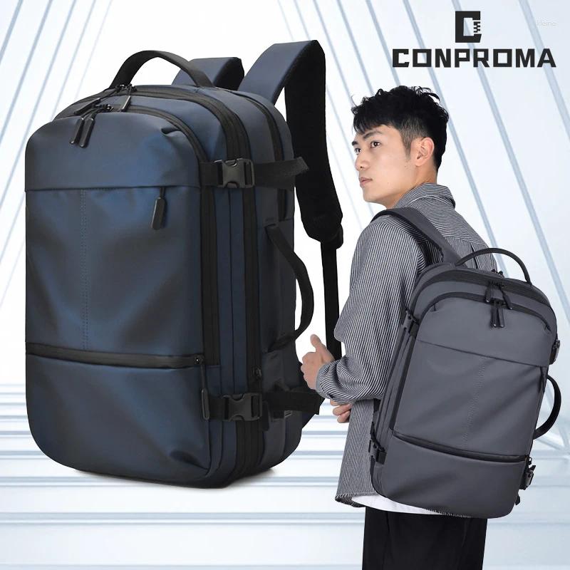 Рюкзак ноутбук 17-дюймовый многофункциональный поездок с большой капущностью может быть расширенным коммерческим поездкам на компьютерная водонепроницаемая школьная сумка