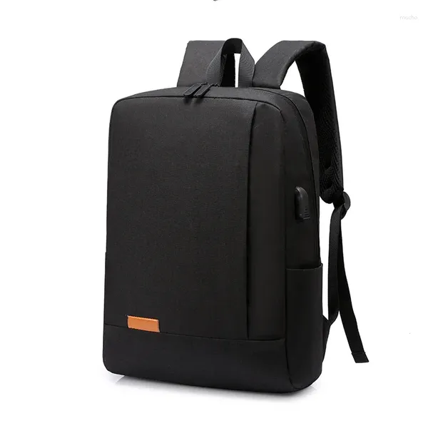 Mochila portátil portátil viajar con bolsas de carga usb para hombres para mujeres sólidas luces de la escuela de estudiantes sólidos moda simplemente paquete de espalda