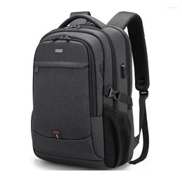 Laptop de mochila para hombres 17.3''''large Capacidad USB Port Bag Business Oxford Wear Resistant Water Travel