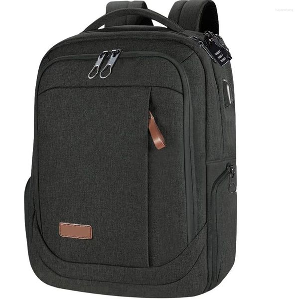 Ordinateur portable sac à dos pour 17,3 pouces avec un port de charge USB Business de voyage imperméable / collège / femmes / hommes décontractés