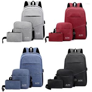 Backpack Laptop Men Office Work Business Bas Male multifunction driedelige pak reizen herbruikbaar
