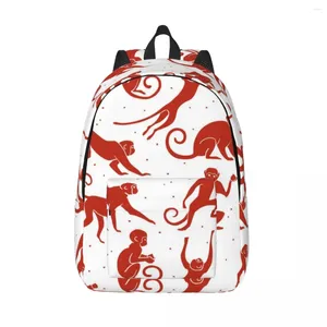 Sac à dos pour ordinateur portable, motif de Silhouette de singe Unique, sac d'école Durable pour étudiant, garçon et fille, voyage