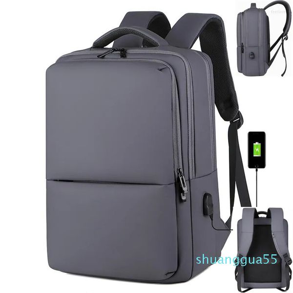 Sac à dos grand 17 pouces ordinateur portable hommes affaires ordinateur portable sac à dos étanche sac Pack USB charge voyage étudiant sacs à dos