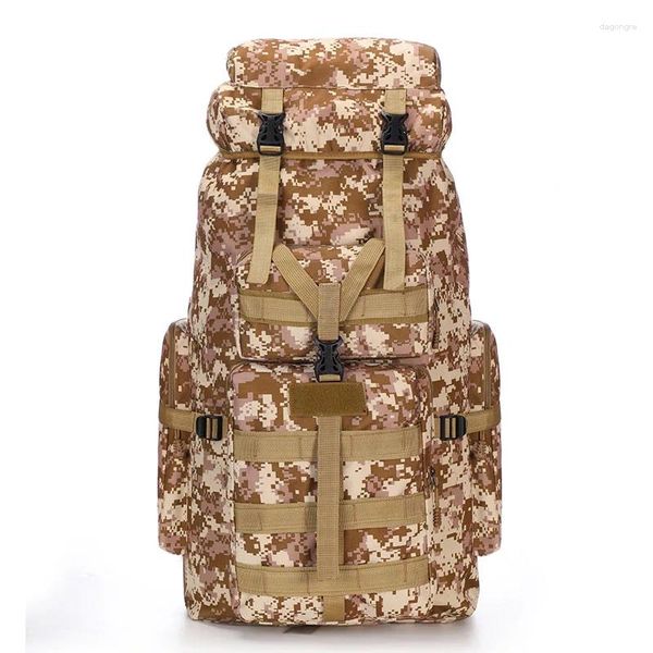 Mochila grande Bolsa de viajes 75L Camping Ejército de senderismo Bolsas de trepadora Sport de montañismo Mujeres de mochila de hombros al aire libre