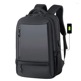 Sac à dos de grande capacité avec USB Student Schoolbag Multi-pochets Men Men d'ordinateur portable Computer Rucksack de voyage Sacs XA878F