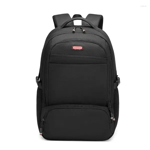 Mochila de gran capacidad para hombres Laptop S 15.6 Oxford Black High School Bags Teen College Boy Gril Student Mochila