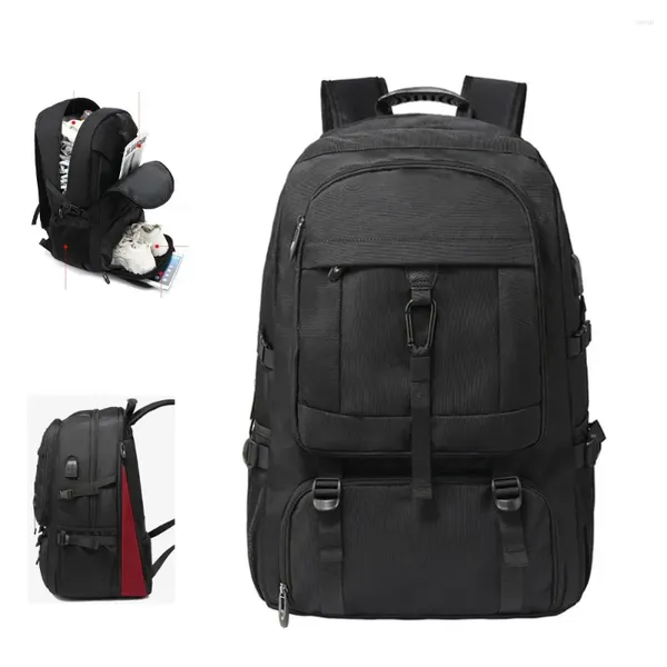 Mochila de viaje de gran capacidad para hombres, portátil de negocios multifuncional, carga USB, mochila femenina impermeable