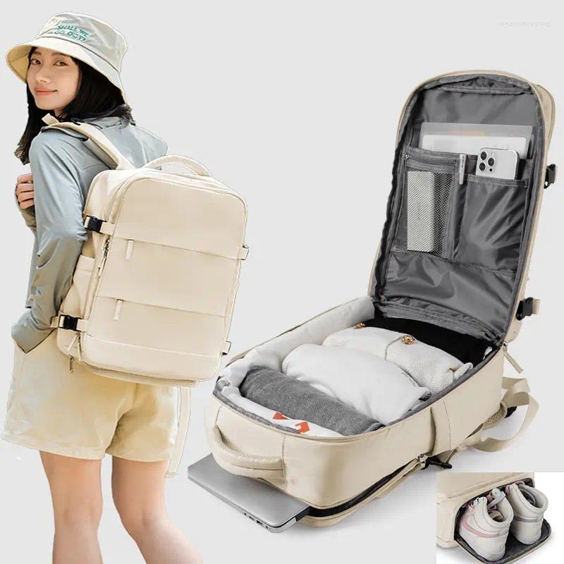 Plecak Duża pojemność Kobiety Kobiety wielofunkcyjne bagaż zewnętrzny torba na zewnątrz lekka wodoodporna 17 cali swobodne notebook