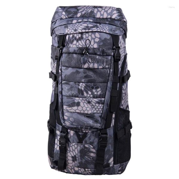 Mochila bolsa de equipaje doble hombro profesional montañismo espalda impermeable 80 L hombres viaje paquete equipaje bolso de camuflaje