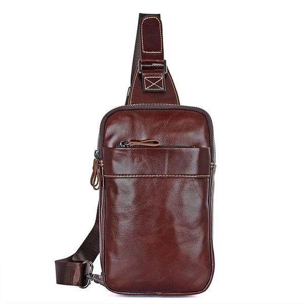 Mochila Luufan de cuero de vaca Real, bolsos de pecho para hombre, bolso bandolera para hombre, mochilas para niño, carteras 4002C 2021, diseño de estilo de moda