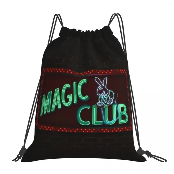 Backpack Magic Club Backpacks Fashion Portable Sacs à cordon de crampons Bundle Pocket Sports Bag Book For Man Woman étudiants