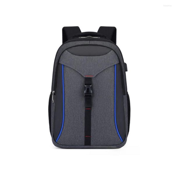 Mochila para hombre, cargador USB, universidad, escuela, oficina, trabajo, portátil, tableta, almacenamiento, bolso de hombro, Camping, botella de agua informal