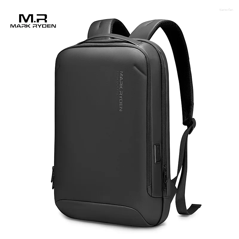 Backpack Mark Ryden 15,6 polegadas homens de lazer de grande capacidade comercial cobra USB porto saco de computador à prova d'água