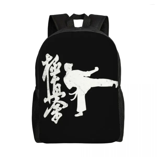 Sac à dos arts martiaux kyokushin karaté pour femmes hommes étanche du sac de chasse de l'école collégiale imprimé sacs de livres