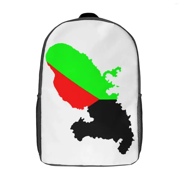 Backpack Martinique en vert rouge et noir 17 pouces épaule vintage camps de qualité supérieure