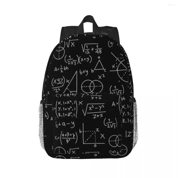 Sac à dos mathématiques Formules Blackboard School Geek Backpacks Boys Girls Bookbag Book Students Fashion Sacs Travel Rucksack Bag de sac à dos