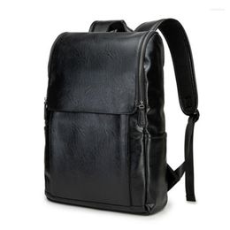 Rugzak mannen anti diefstal laptop backbags lederen stijlvolle reist zak pack mannelijke computer schooltas voor jongens rugzak sac a dos homme