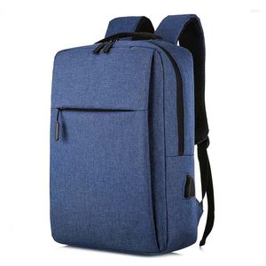 Rugzak mannen Backbag Travel Daypacks mannelijke vrijetijdsvrouwen Simple Fashion Laptop USB School Tas Rucksack Anti Diefstal