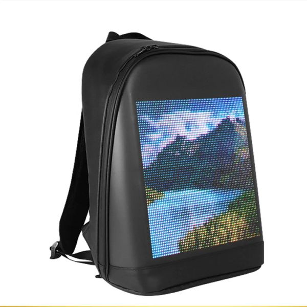 Backpack Men Sac à dos LED affichage multifonction sac à dos pour ordinateur portable école femmes multimédia panneau d'affichage sac bricolage voyage d'affaires sac à dos intelligent