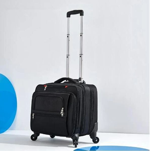Sac à dos pour hommes, valise de voyage d'affaires, valise de 18 pouces, taille de cabine, sacs Oxford pour ordinateur portable avec roulettes, bagage à main, sac de valise