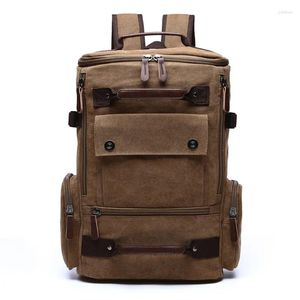 Mochila de lona para hombre, Mochilas grandes para ordenador portátil, mochila escolar Retro para adolescentes y niños, bolsa de viaje para acampar al aire libre, Mochilas