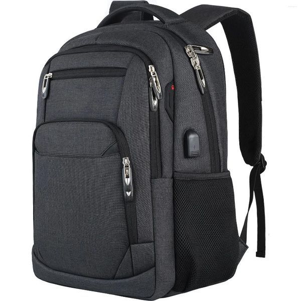 Sac à dos masculin de grande capacité ordinateur portable ordinateur portable masculin à charge USB multifonctionnelle sac à dos sacs de voyage pour garçon