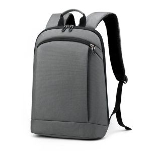 Backpack Sac à dos pour ordinateur portable pour homme 15,6 pouces sac d'affaires sacs à dos léger couleur unie unisexe sac à dos mince sac à dos Mochila Hombre