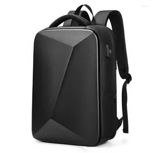 Rugzak Heren 15,6 Inch Laptop Uitbreidbare Harde Tas TSA Anti-diefstal Waterdichte Rugzakken USB Opladen Zakenreizen