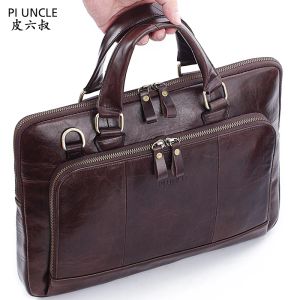 Sac à dos sac pour hommes sacs à bandoulière en cuir véritable pour hommes sacs à bandoulière messager 14 '' porte-documents pour ordinateur portable homme fourre-tout sacs à main de bureau