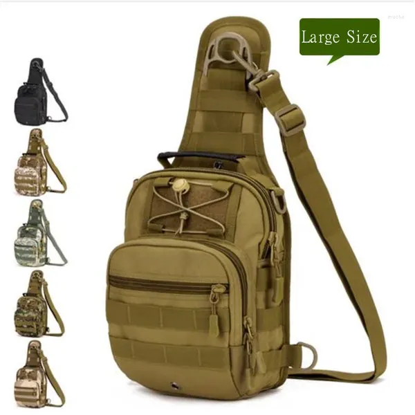Sac à dos sacs pour hommes tactiques poitrine poitrine poitrine de poitrine une épaule de haute qualité inclinée quatre usage x202 grand sac de voyage