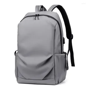 Sac à dos noir en Nylon 2024 pour hommes, sac de sport étanche pour adolescents en plein air, USB, paquet de voyage d'affaires, sac à dos d'école pour jeunes