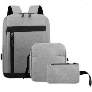 Backpack Heren Fashion Business Casual 3-sets Laptop Tieners Schooltassen Travel Sports Leisure School Tassen Pack voor mannelijk vrouw