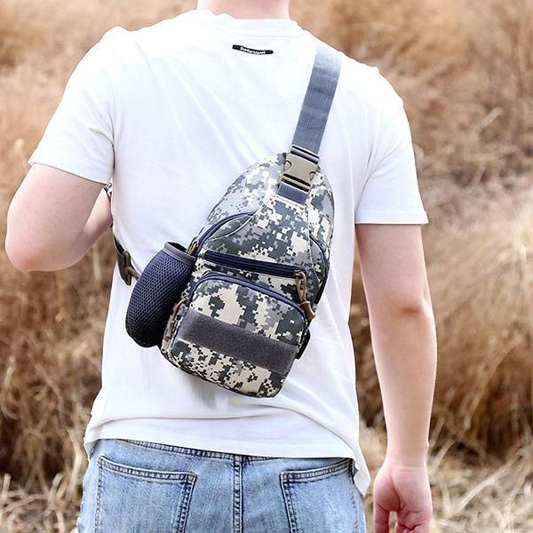 Mochila Moda para hombres Camuflaje Bolsa de pecho Viaje de ocio Mensajero portátil Hombres y mujeres Solo hombro Multiusos