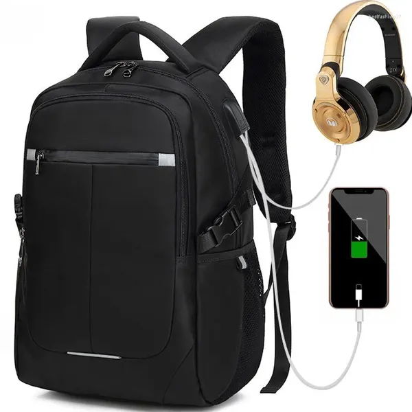 Sac à dos multifonctionnel étanche antivol pour hommes, sacoche pour ordinateur portable 15.6 pouces, chargeur USB, voyage scolaire