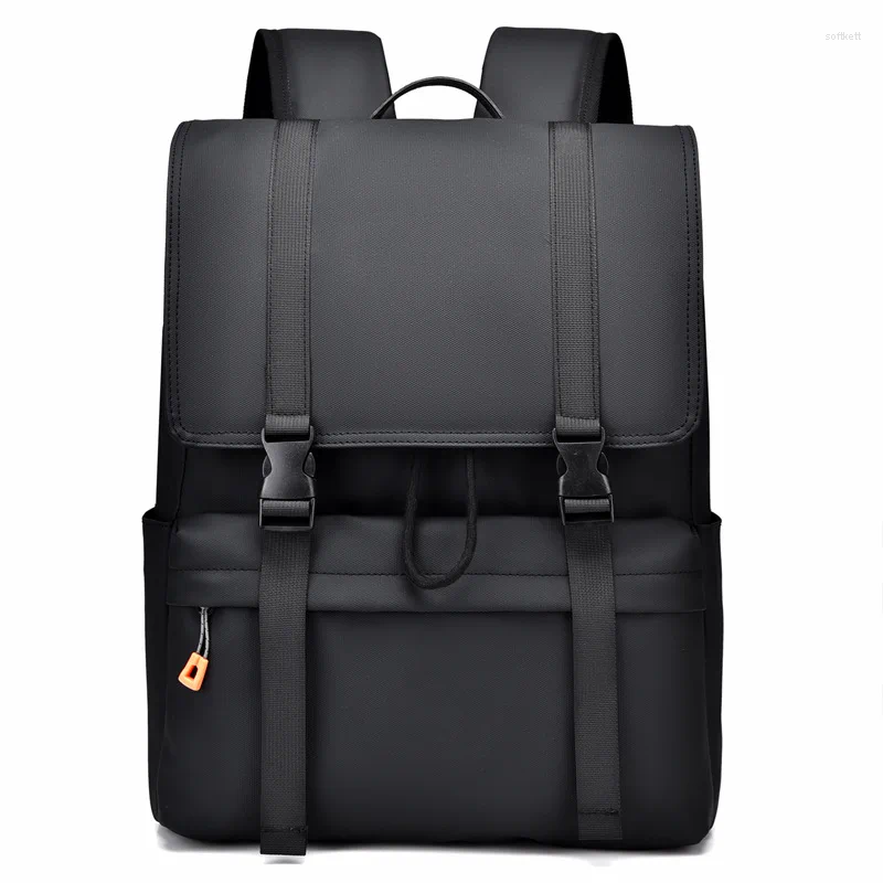 Backpack Men's Travel Computer Shoulders Bag Trendy Rucksack Handbag Student Schoolbag Waterproof Solid Outdoor Cycling