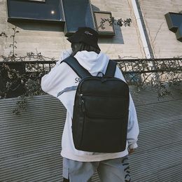 Backpack heren trend Koreaanse versie eenvoudige persoonlijkheid pu mode merk ins college studenten reistas