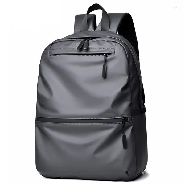 Sac à dos homme imperméable Oxford gris décontracté sac à dos pour ordinateur portable 15,6 pouces