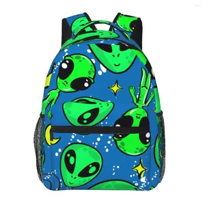 Sac à dos homme femme Alien Space Pattern schoolbag pour femme masculine 2024 Book Bookpack de l'étudiant