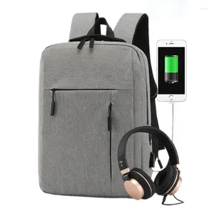 Backpack Mens Dames unisex USB oplaad laptop rucksack werk reisstudenten schooltassen satchel