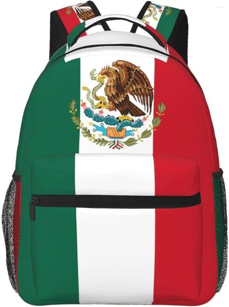 Sac à Dos Mexique Drapeau Mexicain décontracté randonnée Camping Voyage Sacs à Dos léger Sac à Dos Sac Femmes Hommes Bookbag