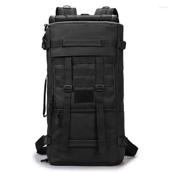 Mochila táctica militar 50L gran capacidad multifunción hombres mochilas impermeable Oxford bolso de hombro mochila de viaje