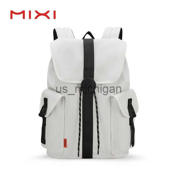 Sac à dos Mixi 16 '' Sac à dos pour ordinateur portable Femmes Hommes Étanche Léger Casual Weekender Sacs de voyage Collège Étudiants Sac à dos 17 pouces Blanc J230806