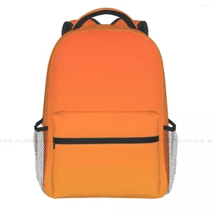 Sac à dos moderne tendance abstrait jaune orange ombré pour filles garçons couleur unie art voyage sac à dos sac à dos école ordinateur portable